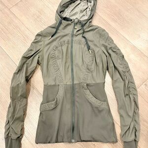 Classic Olive Green Lululemon Dance Studio Jacket